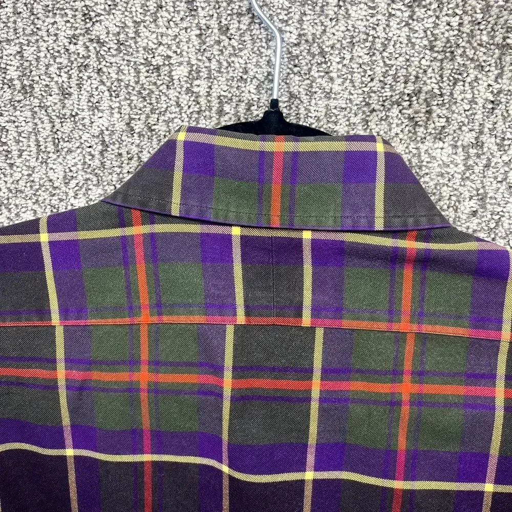 Polo Ralph Lauren Shirt Men's XL Multicolor Plaid Regent Custom Fit‎ Button Up